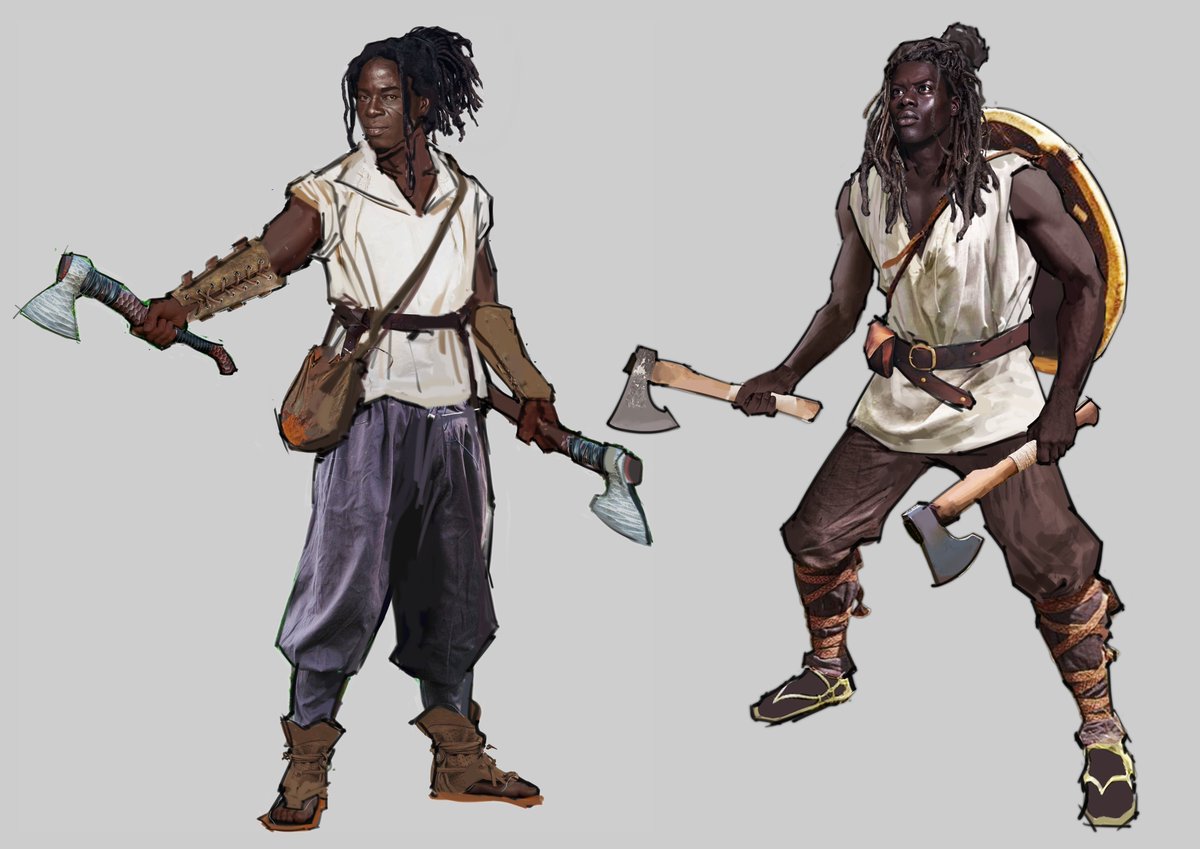 Visualizing the idea of my #DnD character. His name is Bennar Secallie, a simple carpenter looking to earn some extra cash by taking on quests.