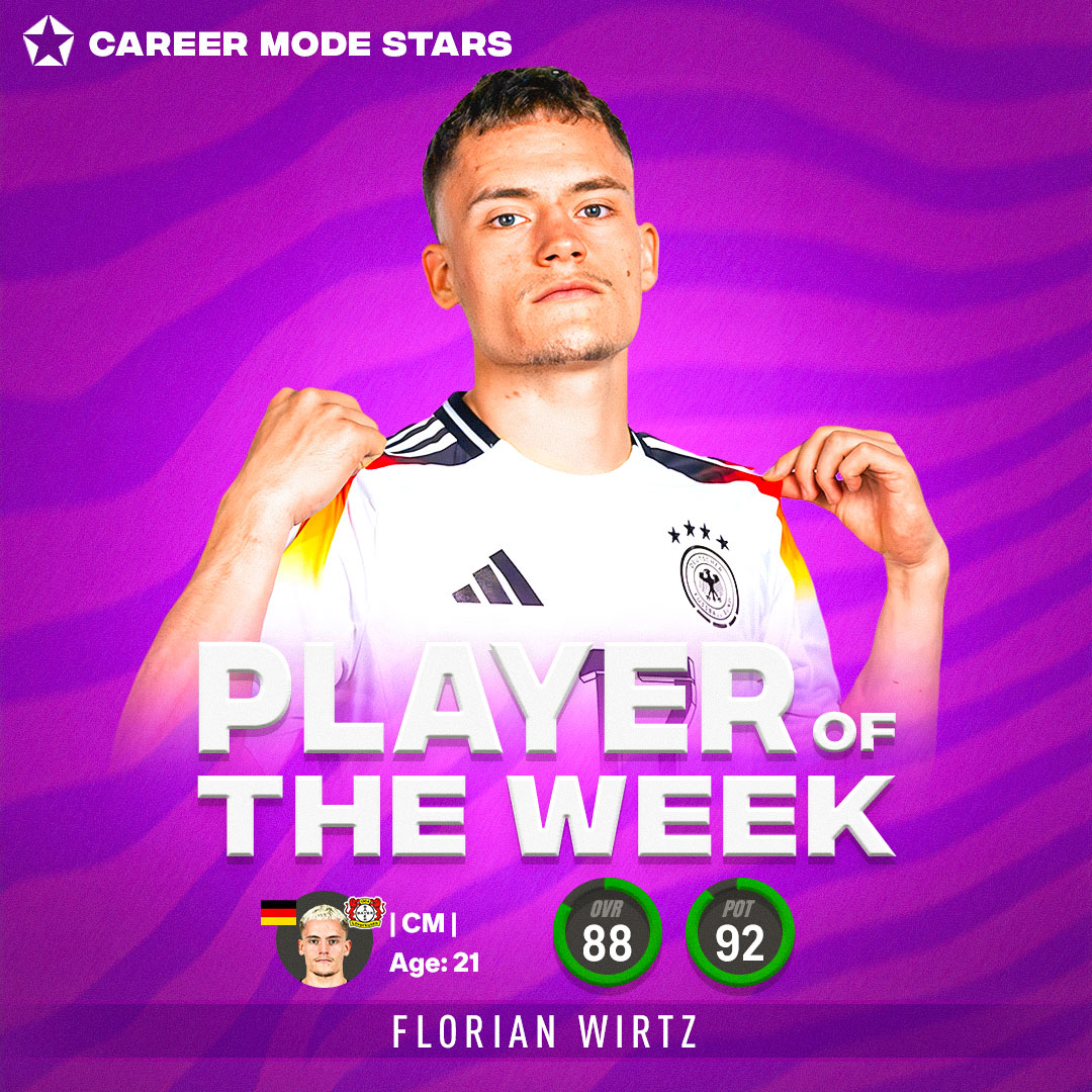 𝗬𝗼𝘂𝗻𝗴 𝗣𝗹𝗮𝘆𝗲𝗿 𝗼𝗳 𝘁𝗵𝗲 𝗪𝗲𝗲𝗸 🌟 #FC25 

🇩🇪 Florian Wirtz (Bayer Leverkusen)