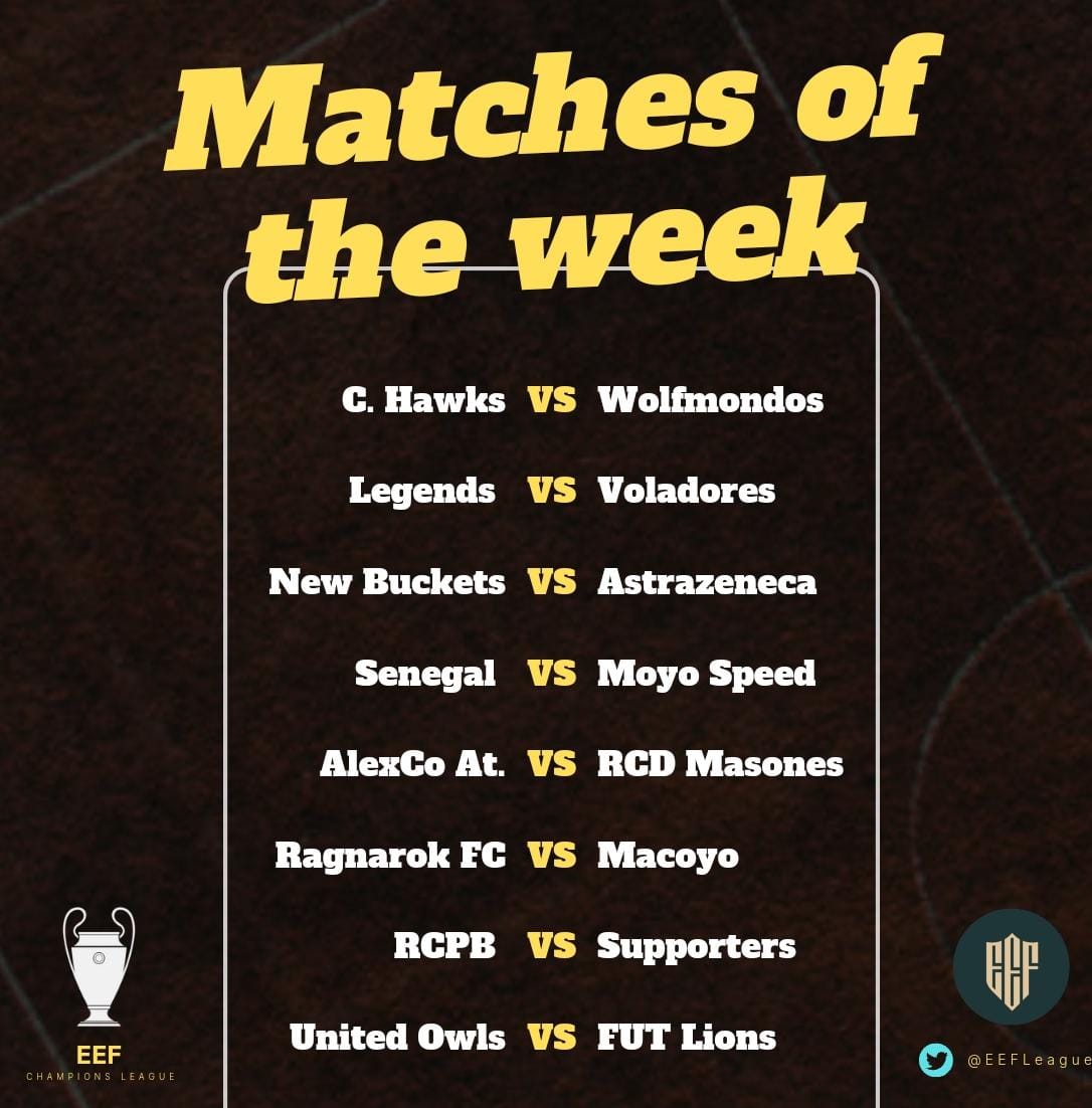 JORNADA 4
CHAMPIONS EEFLEAGUE