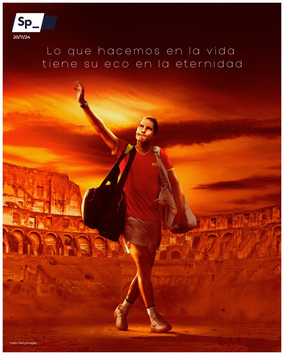 Damas y caballeros… todo camino tiene su final y el de <a href="/RafaelNadal/">Rafa Nadal</a> llega ahora. Se retira el tenista, nos queda su legado.

Hiciste feliz durante 20 años a todo un país. Tus victorias y tus lágrimas fueron las nuestras. 

Gracias, Rafa.
Ayer, hoy y mañana. 
Eres eterno.