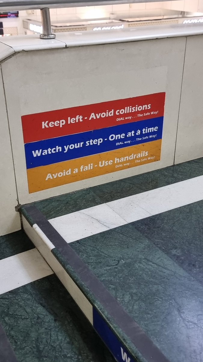 Vivek1985's tweet photo. Just think what all people would have done for the airport to tell them which side to walk 🤦‍♂️ https://t.co/uP5EKymzwy
