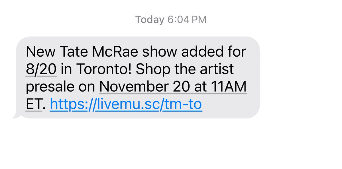 toefeatherss's tweet photo. second show added #TateMcrae #misspossessivetour https://t.co/c8VheyXhOj