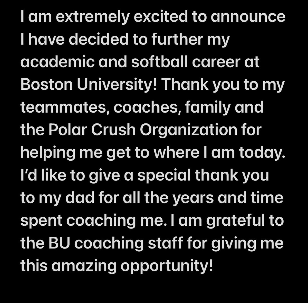 BU Softball❤️🤍 
<a href="/PolarCrush/">Polar Crush Softball</a> 
@AcesSangillo 
<a href="/CoachRiley8616/">Coach Riley</a> 
<a href="/TerrierSoftball/">BU Softball</a> 
<a href="/ashley3waters/">Ashley Waters</a> 
<a href="/Bcard22/">Becca Carden</a> 
<a href="/alliebrewster7/">Allie Brewster (Cukrov)</a>