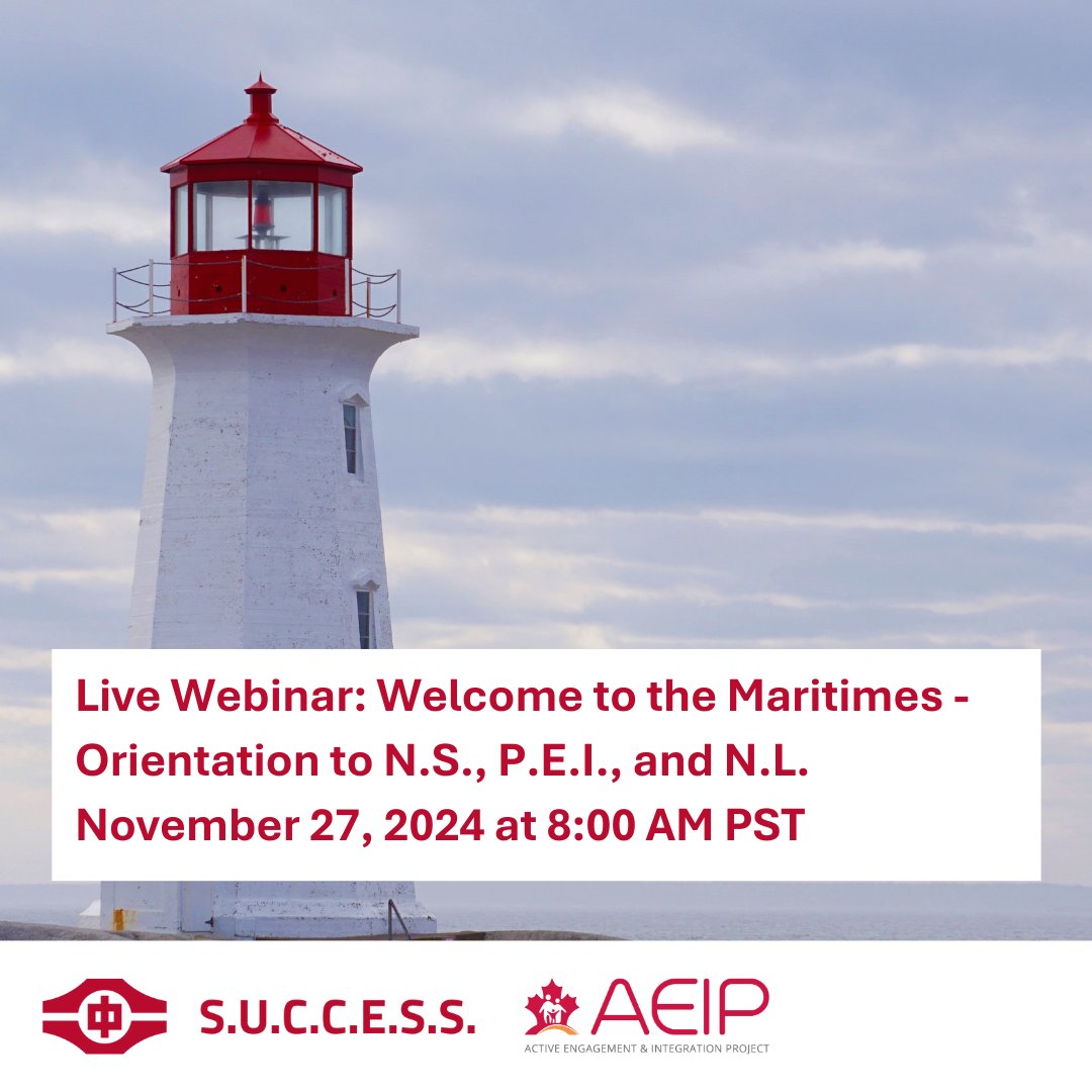 Planning to settle in Maritimes? Join our live webinar for essential tips on housing, jobs, healthcare, and more!
Don't miss out - register now! aeipsuccess.ca

#aeipsuccess #PreArrivalServices #Webinar #MovingToCanada