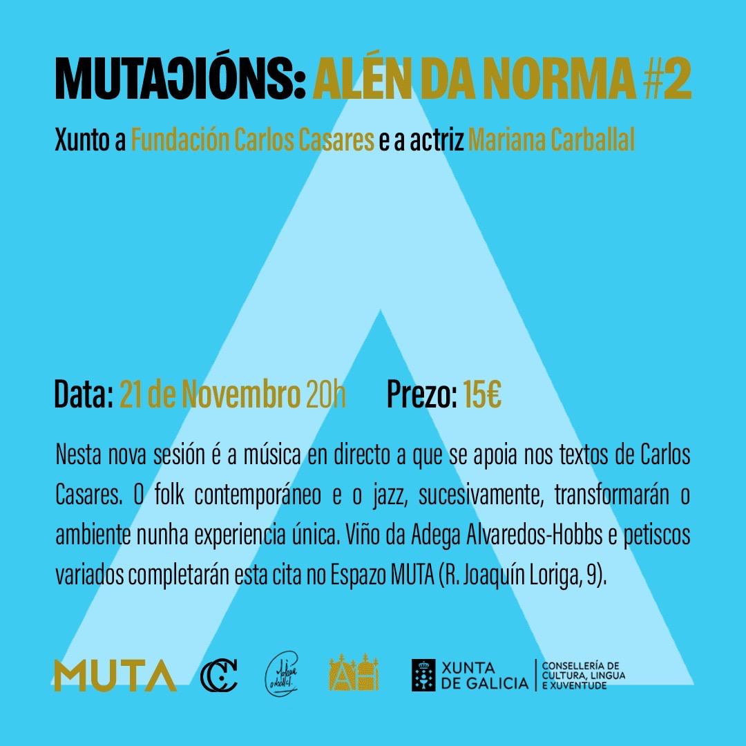 🥁Lembrade que a compra da entrada para "mutacións #2", realízase a través de BIZUM ao número 👉6️⃣7️⃣9️⃣ 1️⃣6️⃣9️⃣ 4️⃣7️⃣3️⃣📲. Se alguén ten problema pode escribir e pedila📨no correo  muta@muta.gal📩, onde lle darán instrucións. Ninguén quedará sen entrada.
#muta #mutacion_alendanorma