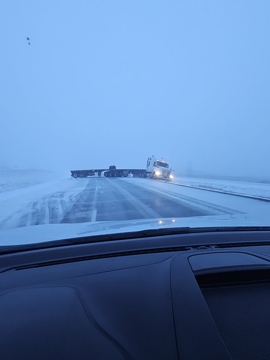 Well this happened in front of me  150km from Regina,  looks like I'm sleeping in a rental car