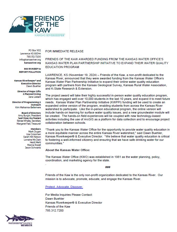 Friends of the Kaw - Kansas Riverkeeper tweet media