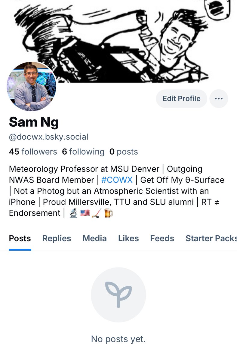 I found a new possible social media home.  If X merges with another platform, I am out of here. I will be posting more again. Stay tuned for my first post.  #cowx 

You can find me at bsky.app/profile/docwx.…
