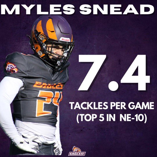 Ross Ragonesi (@coachragonesi) on Twitter photo Rookie season and already a top 5 tackler in the NE10! The future is bright for <a href="/mylessnead4/">Myles Snead</a> Rookie season and already a top 5 tackler in the NE10! The future is bright for <a href="/mylessnead4/">Myles Snead</a>