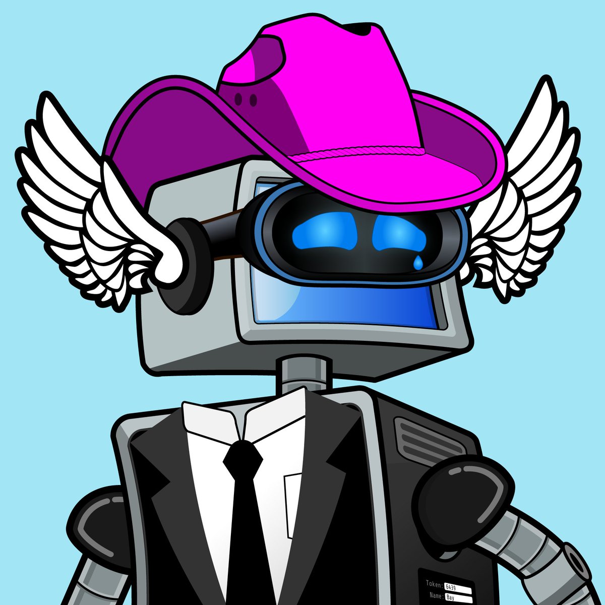 If this robot had wings it would...

Bay the winged Cowboy Drunk Robot is listed for .05. 
Only 10 White Wings in the collection.
opensea.io/assets/ethereu…