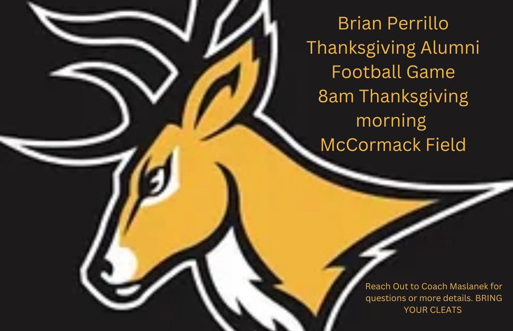 West Milford Football Alumni let’s put the ball down on Thanksgiving Morning. Let’s make year 3 the best one yet!!!
<a href="/CoachKeyzer_/">Coach Keyzer</a> <a href="/WMAthleticDept/">WMAthletics</a> <a href="/daniel_novak_WM/">Daniel Novak</a>