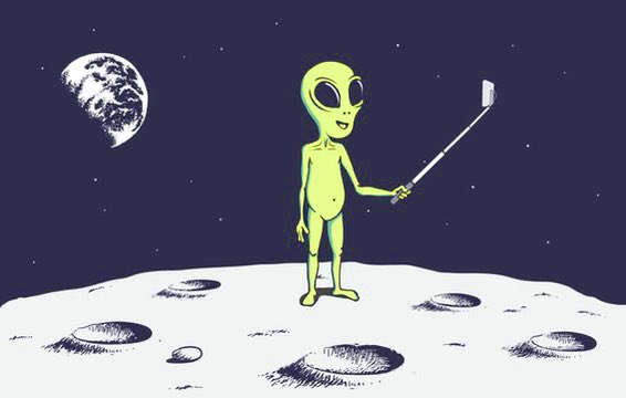 jaguarjin's tweet photo. #WhenAliensGetCreative crater moon selfies… https://t.co/8AqARABefJ