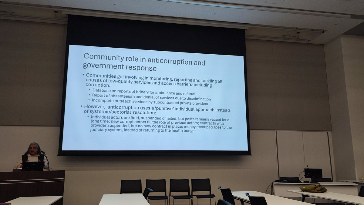 Dina Balabanova (@dinabalabanova) on Twitter photo Our #HSR2024 session on community-led responses to Anti-corruption kicks in with a talk by Walter Flores. Multisectoral action helps to increase the power of community organisations and power. <a href="/HPRG_Nigeria/">HPRG</a> <a href="/H_S_Global/">Health Systems Global</a> <a href="/AgwuP/">Prince Agwu</a> Our #HSR2024 session on community-led responses to Anti-corruption kicks in with a talk by Walter Flores. Multisectoral action helps to increase the power of community organisations and power. <a href="/HPRG_Nigeria/">HPRG</a> <a href="/H_S_Global/">Health Systems Global</a> <a href="/AgwuP/">Prince Agwu</a>