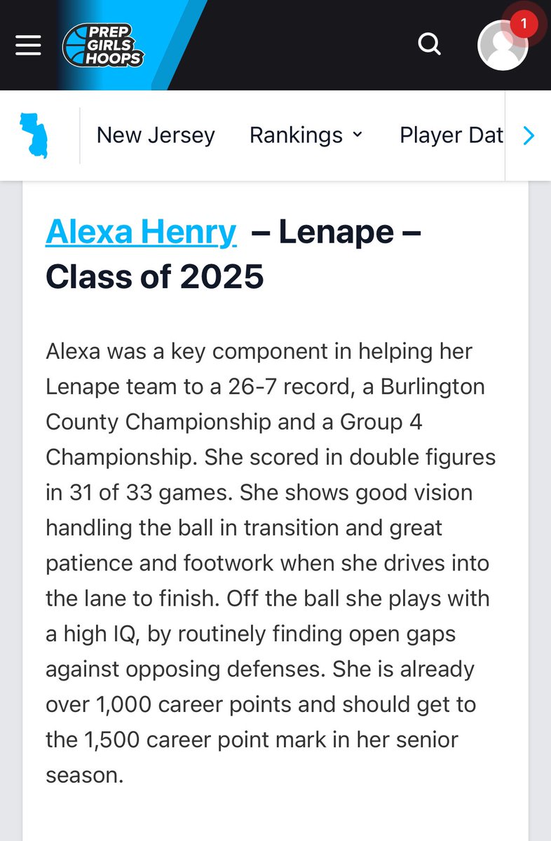 Thank you <a href="/PrepHoops_NJ/">Prep Hoops New Jersey</a> 😊 Let’s run it back <a href="/Lenapegirlshoop/">Lenape Girls Basketball</a>