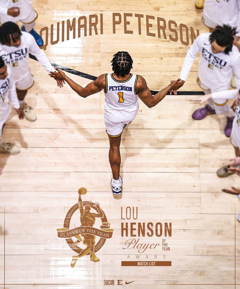 ETSU Men's Basketball (@etsu_mbb) on Twitter photo ๐๐๐ฉ๐๐ง๐จ๐ค๐ฃ ๐๐๐๐ ๐๐ฃ๐ ๐๐ฅ ๐๐๐ฉ๐๐ค๐ฃ๐๐ก ๐๐๐๐ค๐๐ฃ๐๐ฉ๐๐ค๐ฃ
Congrats to <a href="/QuimariP/">Quimari Peterson</a> on being named to the Lou Henson Early Season Watch Listโ๏ธ
#AllHandsOnDeck โ๏ธ ๐๐๐ฉ๐๐ง๐จ๐ค๐ฃ ๐๐๐๐ ๐๐ฃ๐ ๐๐ฅ ๐๐๐ฉ๐๐ค๐ฃ๐๐ก ๐๐๐๐ค๐๐ฃ๐๐ฉ๐๐ค๐ฃ
Congrats to <a href="/QuimariP/">Quimari Peterson</a> on being named to the Lou Henson Early Season Watch Listโ๏ธ
#AllHandsOnDeck โ๏ธ