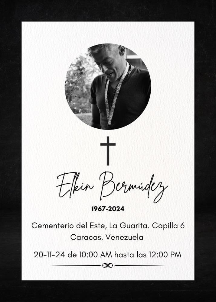 Los #TalentoHAF🗣 y la junta directiva de <a href="/ProduccionesHAF/">Producciones HAF</a>
, queremos expresar nuestras más sinceras condolencias a sus familiares y amigos. Por el sensible fallecimiento de Elkin Bermúdez amigo y colega. Q.E.P.D. <a href="/Johnfbermudez/">John Fabio Bermudez</a> @hirvinflores <a href="/bammbammshows/"> BAMM BAMM </a> <a href="/Zackarys/">Kelvin Chacon</a>
