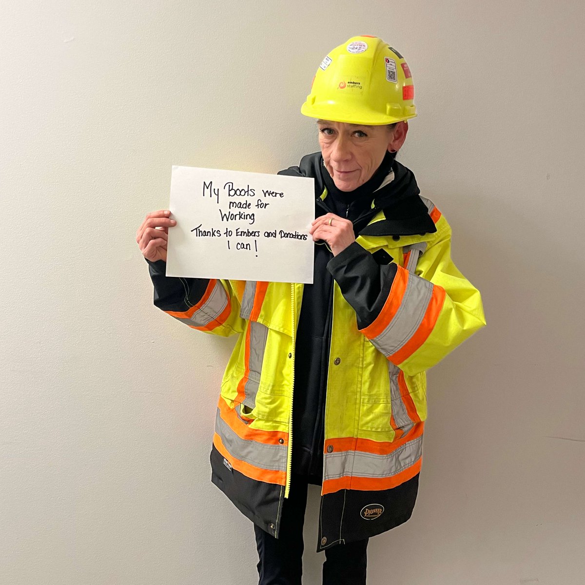 Meet Karen: with help from EMBERS and her determination, she’s built a new she loves. Her story is a true testament to why our 500 Boot Challenge matters. 

Read more and help us equip other ambitious workers like Karen! emberscanada.org/karens-story/