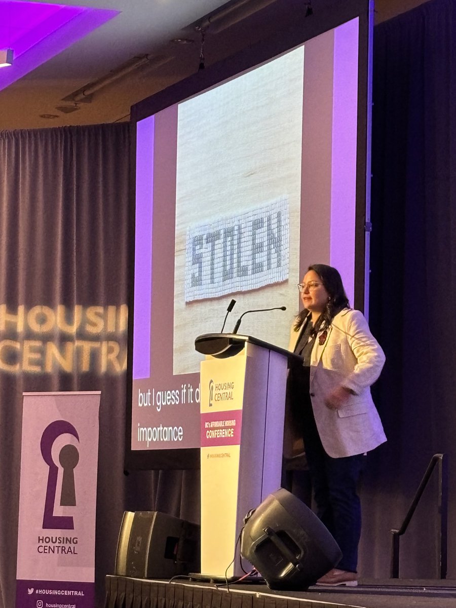 Bibita8's tweet photo. Connie Walker, journalist, Pulitzer prize winner and more, presents on residential schools and colonialism impacts. There is no reconciliation without truths and we heard so many truths. #BCNPHA #HousingCentral #Homeforhope https://t.co/peR1SuqUWN