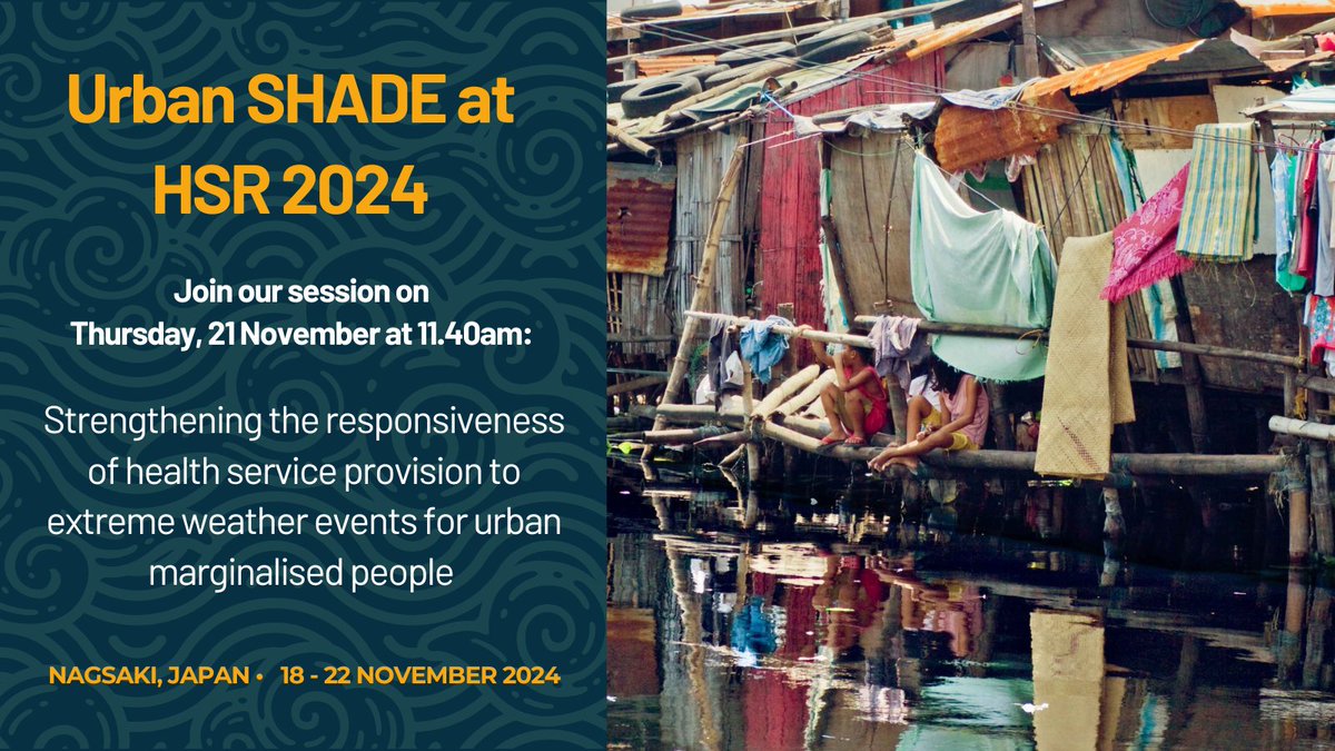 ARISE (@arisehub) on Twitter photo Really excited about this session at <a href="/H_S_Global/">Health Systems Global</a> on Thursday from our sister consortium Urban SHADE.
🔗ariseconsortium.org/arise-at-hsr-2…
Presenters incl. <a href="/AbuContehSLURC/">Abu Conteh</a> <a href="/inayat_s_kakar/">Inayat Singh Kakar</a> <a href="/jwairutu/">Wairutu Jane</a> <a href="/LanaJWhittaker/">Lana Whittaker</a>
<a href="/SLURC_FT/">SLURC</a> <a href="/GeorgeInstIN/">The George Institute for Global Health India</a> <a href="/Wanavijiji_sdi/">Muungano wa Wanavijiji</a> <a href="/LSTMnews/">LSTM</a> Really excited about this session at <a href="/H_S_Global/">Health Systems Global</a> on Thursday from our sister consortium Urban SHADE.
🔗ariseconsortium.org/arise-at-hsr-2…
Presenters incl. <a href="/AbuContehSLURC/">Abu Conteh</a> <a href="/inayat_s_kakar/">Inayat Singh Kakar</a> <a href="/jwairutu/">Wairutu Jane</a> <a href="/LanaJWhittaker/">Lana Whittaker</a>
<a href="/SLURC_FT/">SLURC</a> <a href="/GeorgeInstIN/">The George Institute for Global Health India</a> <a href="/Wanavijiji_sdi/">Muungano wa Wanavijiji</a> <a href="/LSTMnews/">LSTM</a>