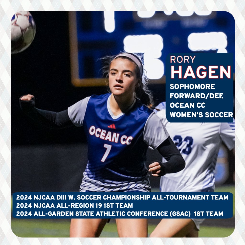 Congrats to OCC W. Soccer soph Rory Hagen, who was named to the 2024 NJCAA DIII Championship All-Tournament Team! Congrats also to OCC W. Soccer Head Coach Breeana Cassidy, who earned the Sportsmanship Award.
To view the 2024 All-Tournament Team: njcaa.org/sports/wsoc/20…