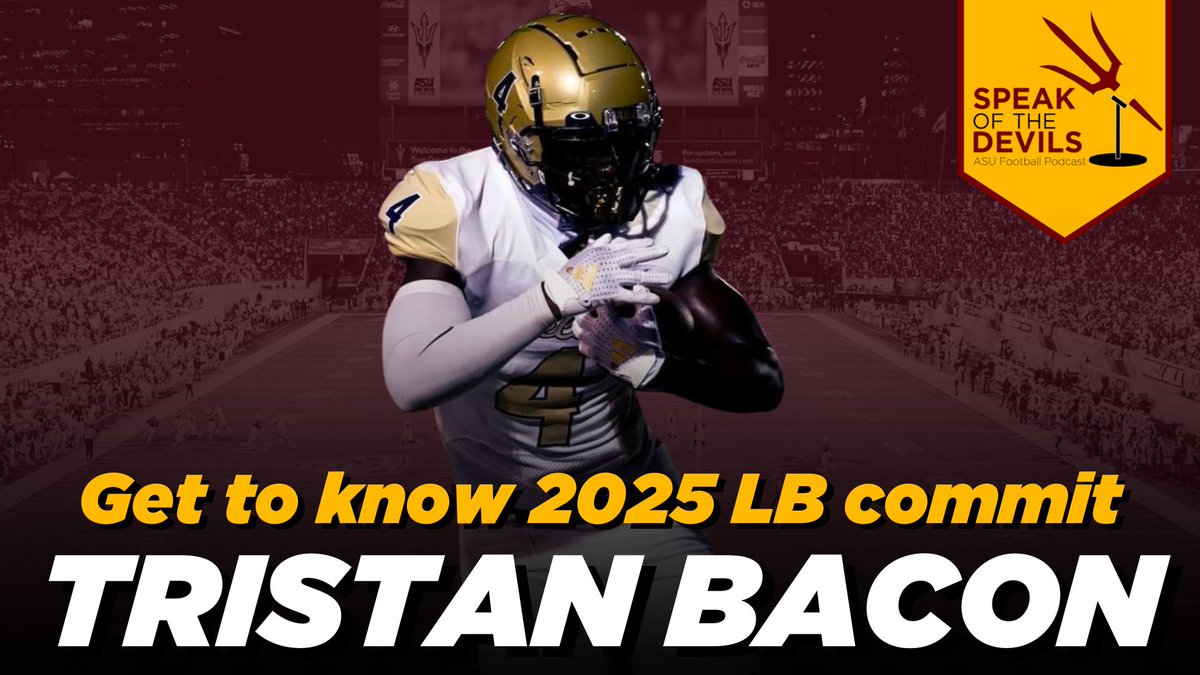 Brad Denny (@bdenny29) on Twitter photo "Every day, I feel like I made the best decision of my life"
New LB commit & Glendale native <a href="/Tbacxn14/">Tristan Bacon</a> is an ASU legacy who is staying home & looking to forge his own path as a Sun Devil for <a href="/KennyDillingham/">Coach Dillingham</a> & <a href="/CoachCoop84/">AJ Cooper</a>.
WATCH: youtu.be/YcuJhx8Vo3A "Every day, I feel like I made the best decision of my life"
New LB commit & Glendale native <a href="/Tbacxn14/">Tristan Bacon</a> is an ASU legacy who is staying home & looking to forge his own path as a Sun Devil for <a href="/KennyDillingham/">Coach Dillingham</a> & <a href="/CoachCoop84/">AJ Cooper</a>.
WATCH: youtu.be/YcuJhx8Vo3A