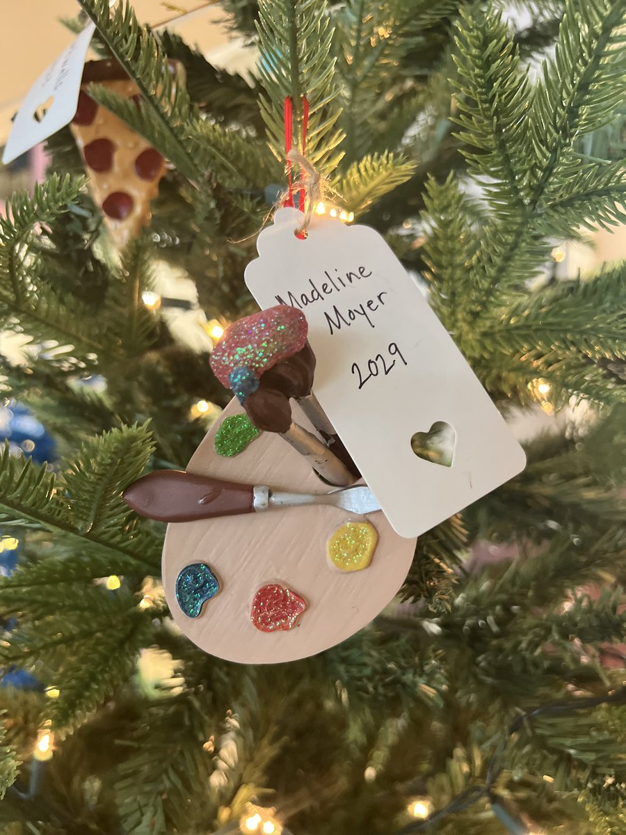 Principal’s Cabinet staged our trees with ornaments from current and former students.  I love this BSMS tradition!  ♥️ 💛#BSMSrocks