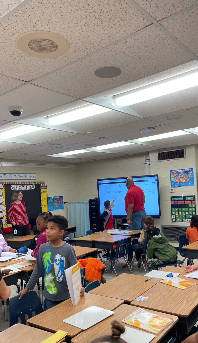 Dr. Brown teaching second graders how to use a number line <a href="/HeardMixon/">Heard-Mixon</a> #NCSS2024