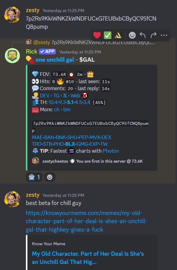 ascendntwrk's tweet photo. There is only one Unchill $Gal https://t.co/xBcexxicOU