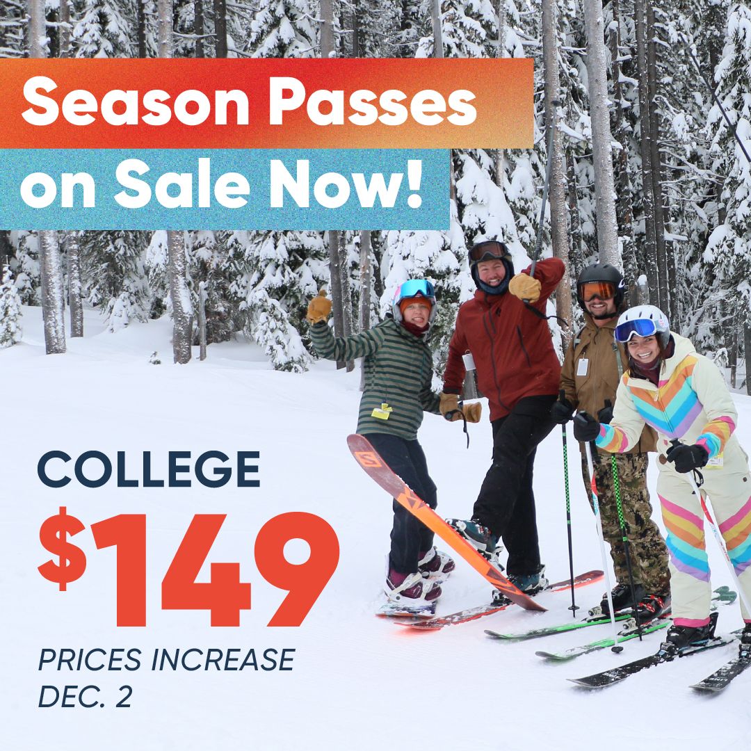 Ski Lookout Pass Gives You More Time to get your SEASON PASSES at the Lower Pre-Season Rates for Yourself, Family, A Child, A College Student, Senior or Military. Deadline Extended to 12/1. Visit SkiLookout.com/season-pass to ORDER! 
#PNW #SkiID #VisitIdaho #SkiMT #WinterFun #SkiMT