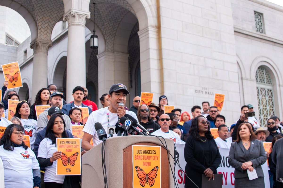 This ordinance reflects what we have always known to be true: immigrants belong. Immigrants are essential to our communities. Immigrants and their families DESERVE to feel safe in the place they call home.🦋#SanctuaryNow #IceOutOfLA #SanctuaryCity #LosAngeles