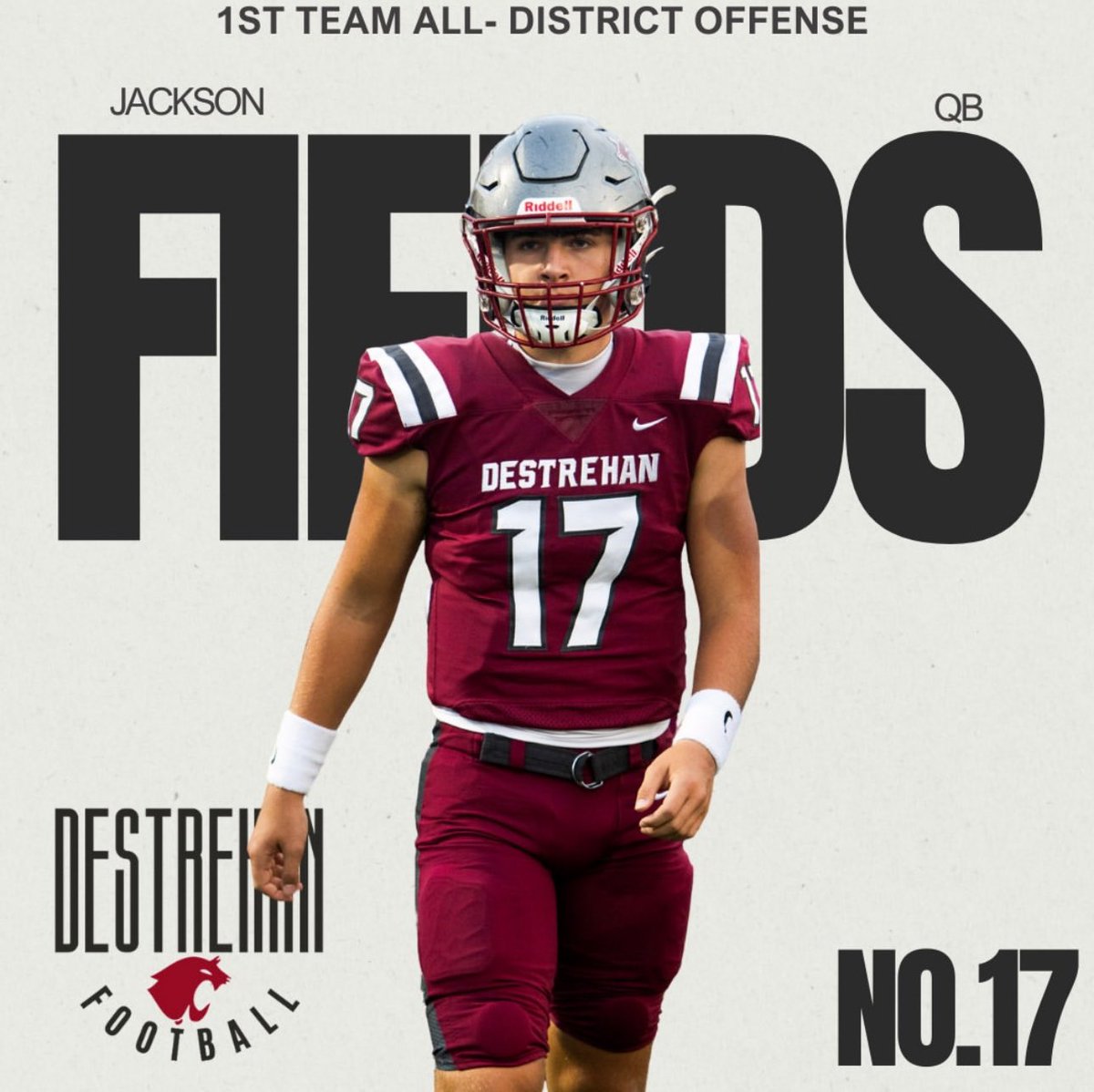 JacksonFieldsQB's tweet image. Thankful to be selected 1st Team All-District QB for the second consecutive year and appreciate my coaches and teammates for all that they do. Blessed to be a Wildcat! 
@DestrehanHighFB @DestrehanHighFB 
@DestrehanHighFB
