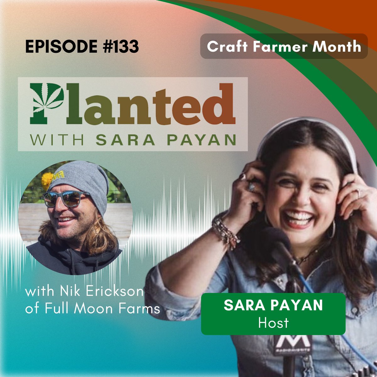 plantedwithsara's tweet photo. It’s Tuesday, and the latest episode of @plantedwithsara is LIVE!
This week, @SaraMPayan sits down with #NikErickson of #FullMoonFarms, where they discuss the challenges faced by small, family farms, and the many benefits of #sungrown #cannabis.
⛓️💥 https://t.co/gXDSYpmfA7 https://t.co/L2gJMquJMd