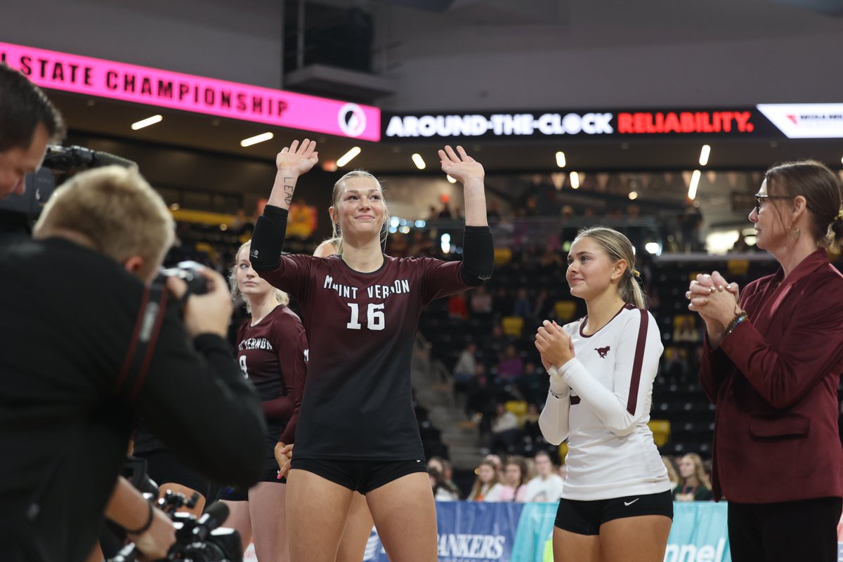 Vote for Mount Vernon's Chloe Meester for Athlete of the Week at KCRG.com! #iahsvb Photo by Renee Vig: