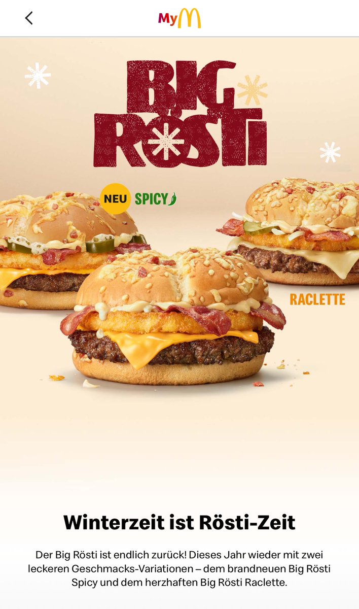 Der BIG RÖSTI ist wieder da, ihr müsst jetzt spätestens auf Winterreifen wechseln!