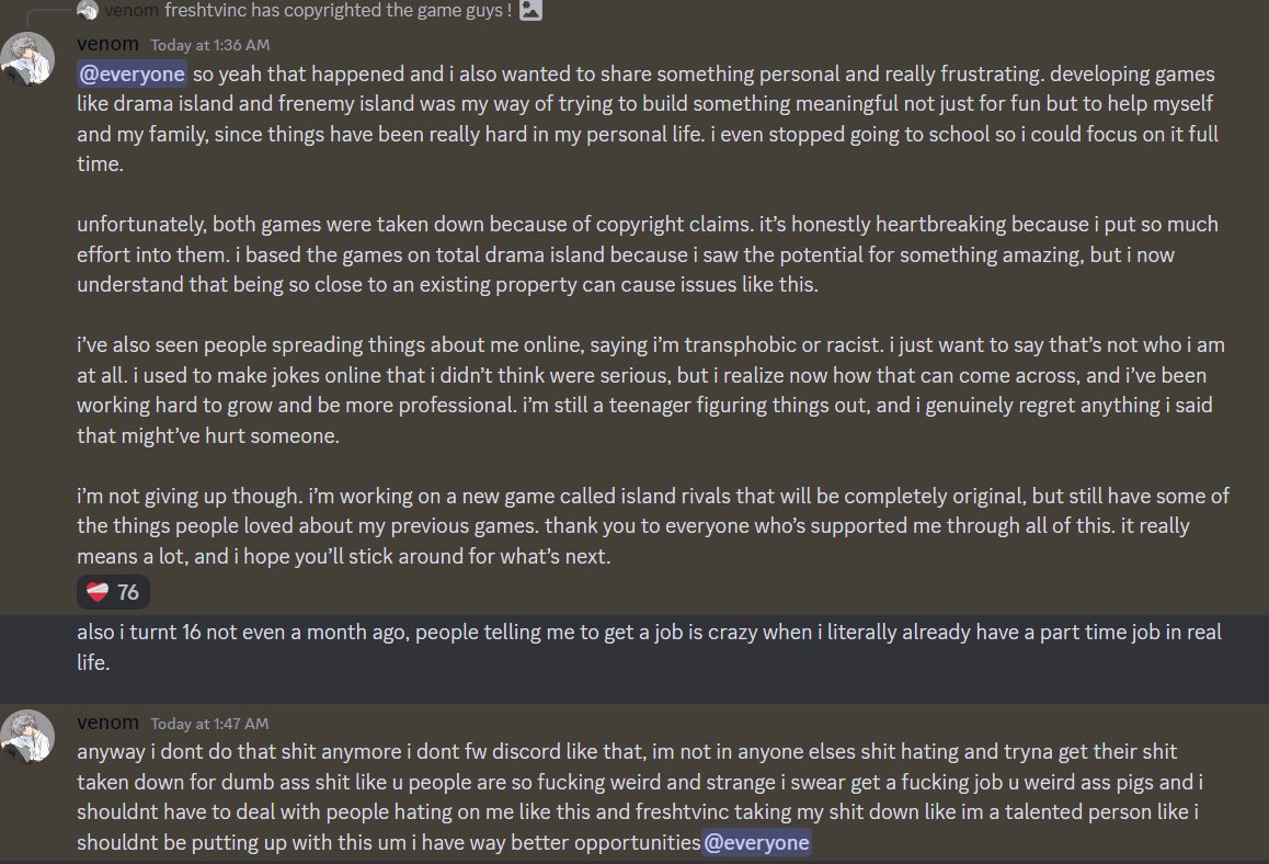 TrinaBurnee's tweet photo. He then moved onto shit talking Mojogames, calling him the r slur before editing the message. Here is the previous apology followed by doing exactly the opposite of what he said. So much for working hard to grow and be more professional, huh? https://t.co/IjeMuUr6Ch