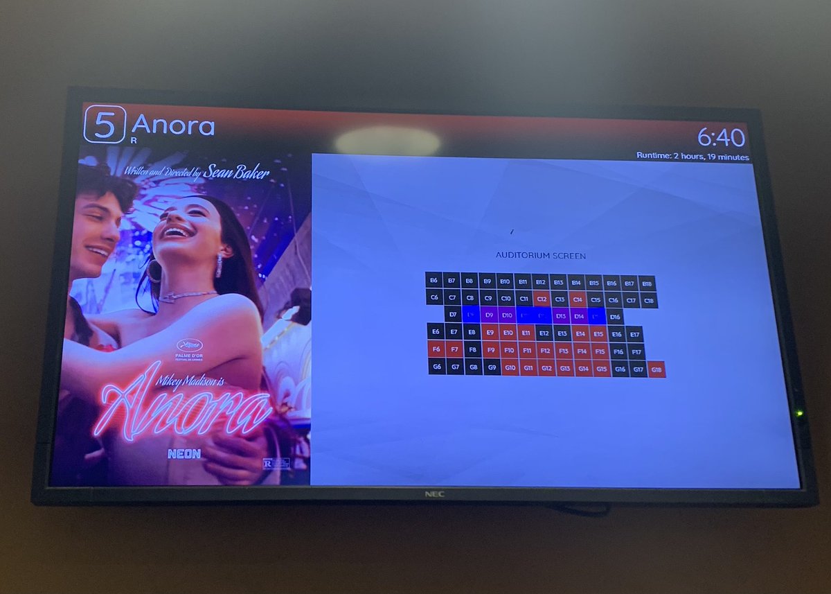 RoastBeefShoes's tweet photo. Currently seated for Anora 😎 https://t.co/U9oFmldwpv