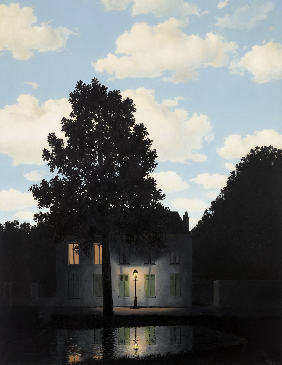 ChristiesInc's tweet image. #WorldRecord René Magritte’s seminal  ‘L’empire des lumières’ shatters the record price for any work by the artist and any Surrealist work of art, selling for US$121,160,000 after nearly 10 minutes of bidding, closing out MICA: THE COLLECTION OF MICA ERTEGUN   Part I.

#2021NY