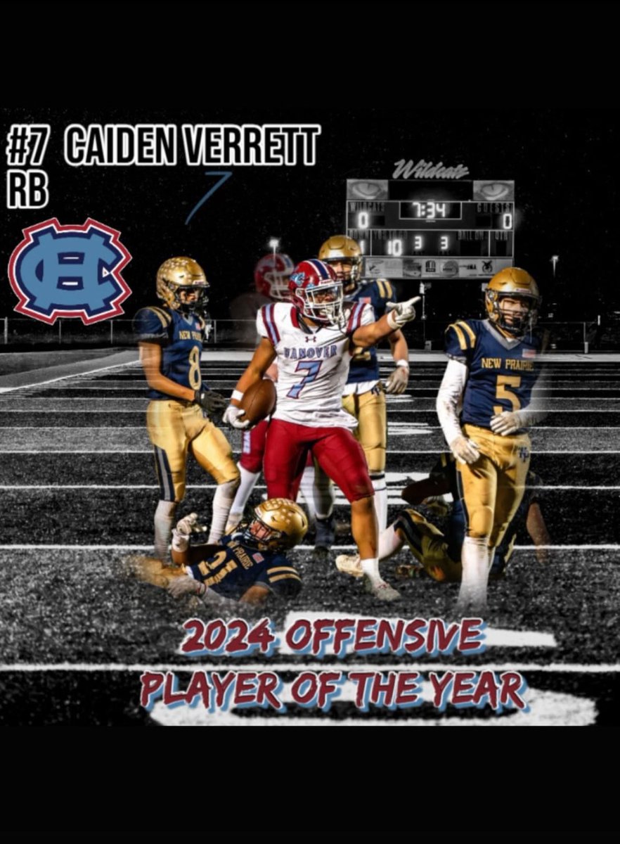 Caiden Verrett (@caidenverrett1) on Twitter photo Blessed to have been named 1st team all conference and conference offensive player of the year!
<a href="/Coach_JBivens/">Coach JB</a> <a href="/Coach_Lantz/">Eric Lantz</a> <a href="/Coach_Grezenko/">AJ Grezenko</a> <a href="/IndianaPreps/">Indiana Preps</a> <a href="/Indyrecruit_/">IndyRecruit</a> <a href="/IndyWeOutHere/">IndyWeOutHere ‼️</a> <a href="/fb_hanover/">Hanover Central FB 🏈</a> Blessed to have been named 1st team all conference and conference offensive player of the year!
<a href="/Coach_JBivens/">Coach JB</a> <a href="/Coach_Lantz/">Eric Lantz</a> <a href="/Coach_Grezenko/">AJ Grezenko</a> <a href="/IndianaPreps/">Indiana Preps</a> <a href="/Indyrecruit_/">IndyRecruit</a> <a href="/IndyWeOutHere/">IndyWeOutHere ‼️</a> <a href="/fb_hanover/">Hanover Central FB 🏈</a>