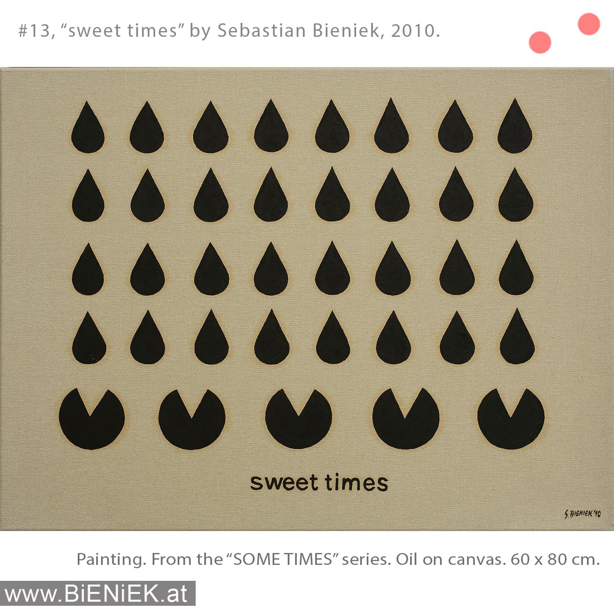 #13, „Sweet Times“ by Sebastian Bieniek. From the „SOME TIMES“ series of 16 different unique pac-man based paintings, painted in 2010, oil on canvas

See bieniek.at/st 

#SebastianBieniek #Bieniek #BieniekSomeTimes #Art #Kunst #Artist #BerlinArt #ArtBerlin #art #nft