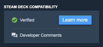 We're officially #SteamDeck verified!