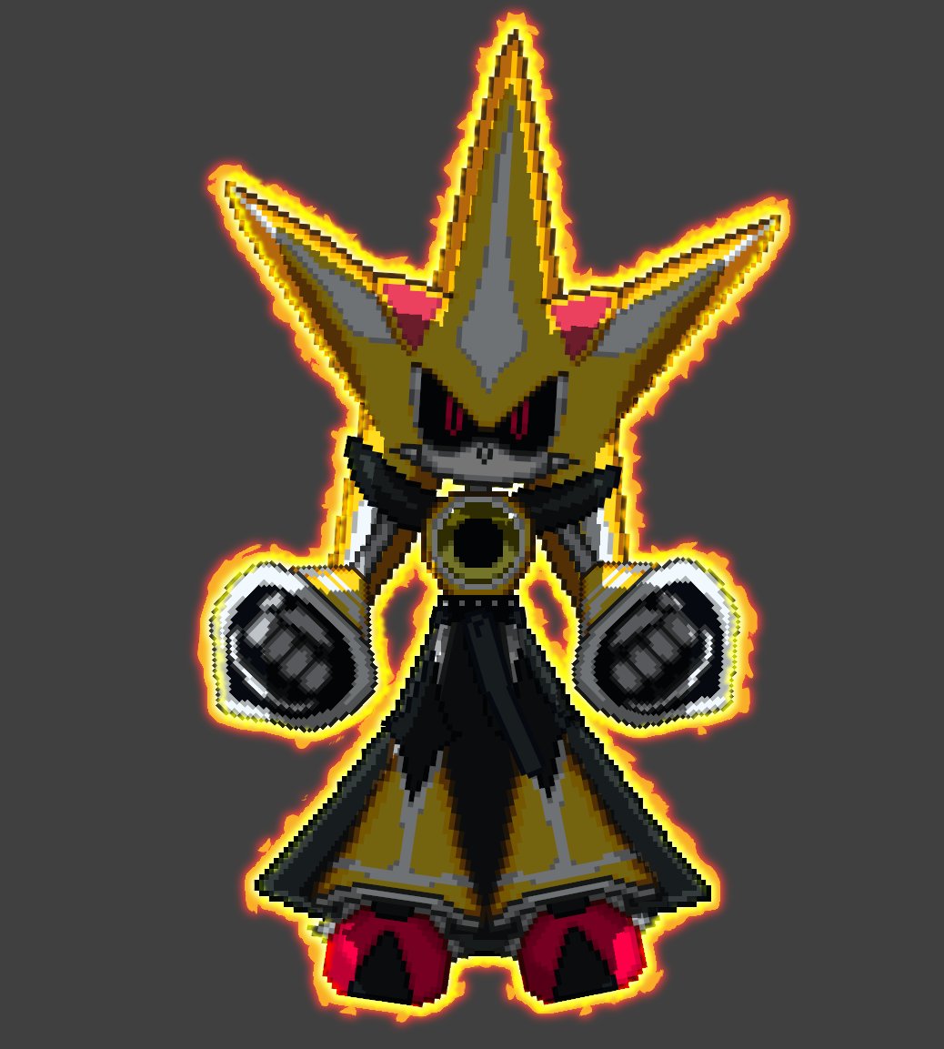 Working on some new art right now! So here's some Super Neo Metal Sonic., image size:1038x1153