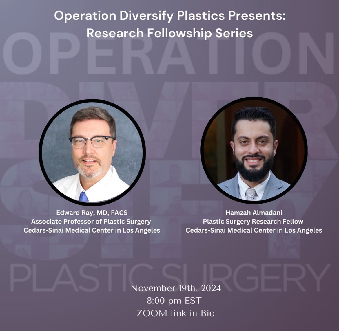 Join us tonight for an exciting Research Series featuring Dr. Ray from Cedars-Sinai Medical Center in Los Angeles! 

Starting in 5 minutes!

Don’t miss out—click the link in our bio! 🔗