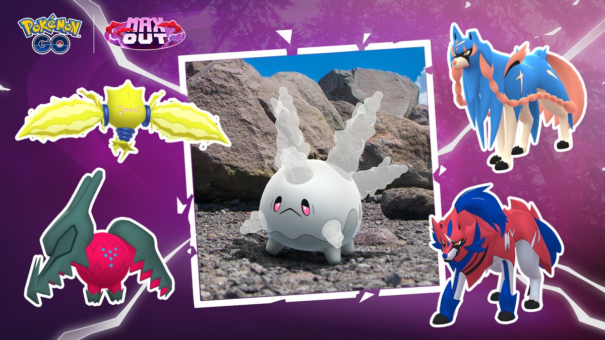 PokemonGOAppJP's tweet photo. トレーナーの皆さん、『Pokémon GO』で「マックスアウトフィナーレ」イベントが間もなく開催！🤩

このイベントで「サニーゴ（ガラルのすがた）」とその進化形の「サニゴーン」が初登場します！ #ポケモンGO

日本時間11月27日10:00から12月1日20:00まで

https://t.co/tdLLUkuT8f https://t.co/crfd9O9wOQ