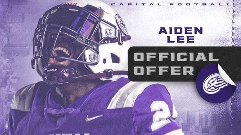 Aiden Lee (@aidenlee06) on Twitter photo After great conversation with <a href="/Coachcalexander/">Charles Alexander</a> I am blessed to receive an offer to play at <a href="/CapitalU_FB/">Capital University Football</a> #AGTG
<a href="/coachjgoodloe/">Coach Goodloe 🏴☠️</a>
<a href="/Coach_Jabbar/">jabbar harris</a>
<a href="/Razorback2552/">William Laing</a>
<a href="/PHHS_Panthers/">Paradise Honors High School Football</a> After great conversation with <a href="/Coachcalexander/">Charles Alexander</a> I am blessed to receive an offer to play at <a href="/CapitalU_FB/">Capital University Football</a> #AGTG
<a href="/coachjgoodloe/">Coach Goodloe 🏴☠️</a>
<a href="/Coach_Jabbar/">jabbar harris</a>
<a href="/Razorback2552/">William Laing</a>
<a href="/PHHS_Panthers/">Paradise Honors High School Football</a>