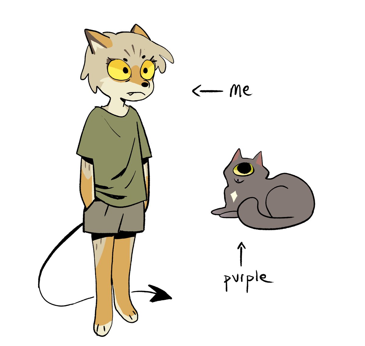 bringing back my OG  coyote sona (THE pollovy) and my cat purple