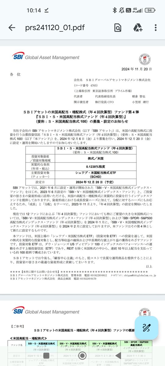SBIよくやってくれた！
来年のNISA候補になってきた🔥🔥
#SBI #SCHD