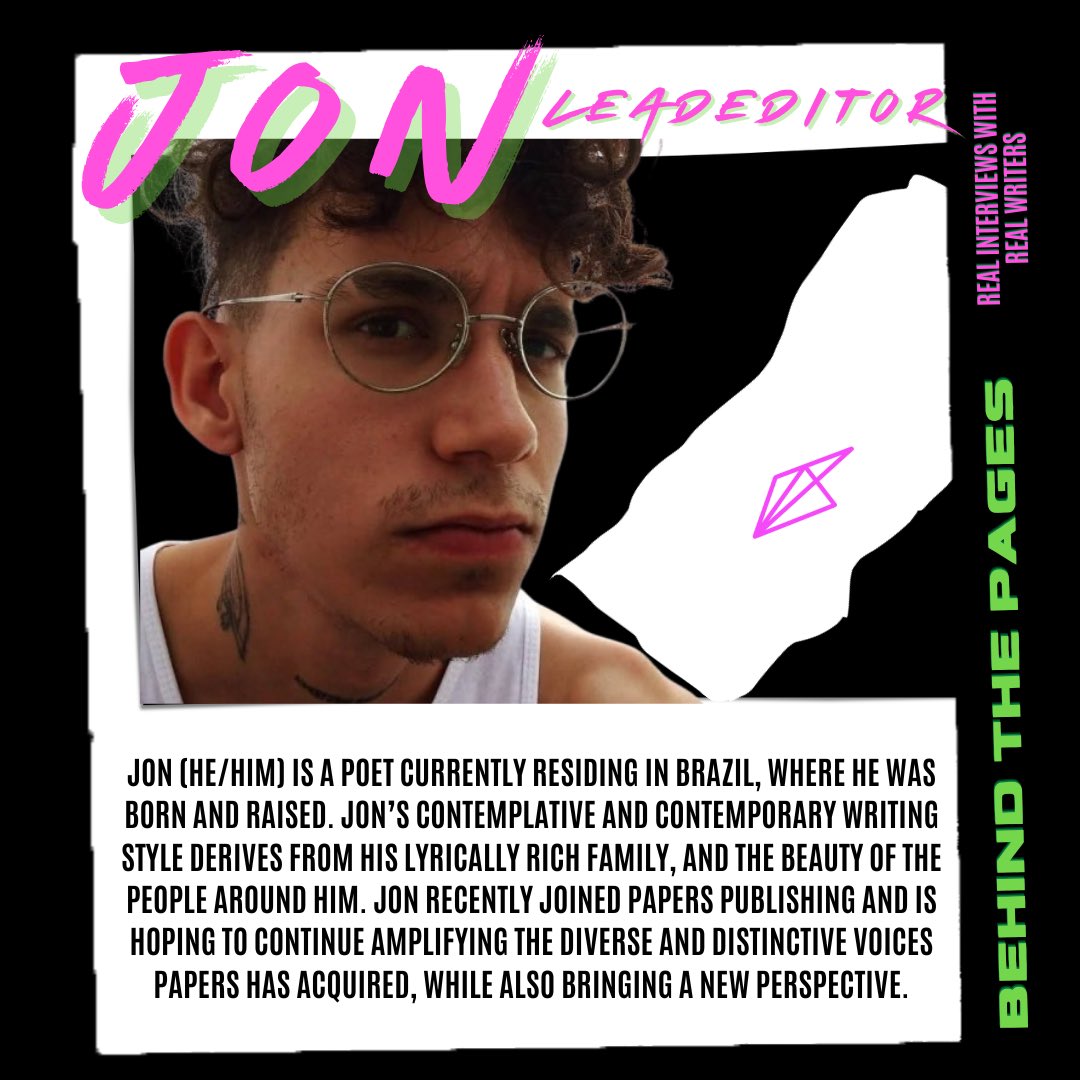 Oh, its been so long. TOO long! And, we’re happy to bring back Behind the Pages with a very special interview featuring the newest member of our team, Jon! Get to know Jon through our recent Behind the Pages interview. ⭐️  #WritingCommmunity 

paperspublishing.com/behind-the-pag…
