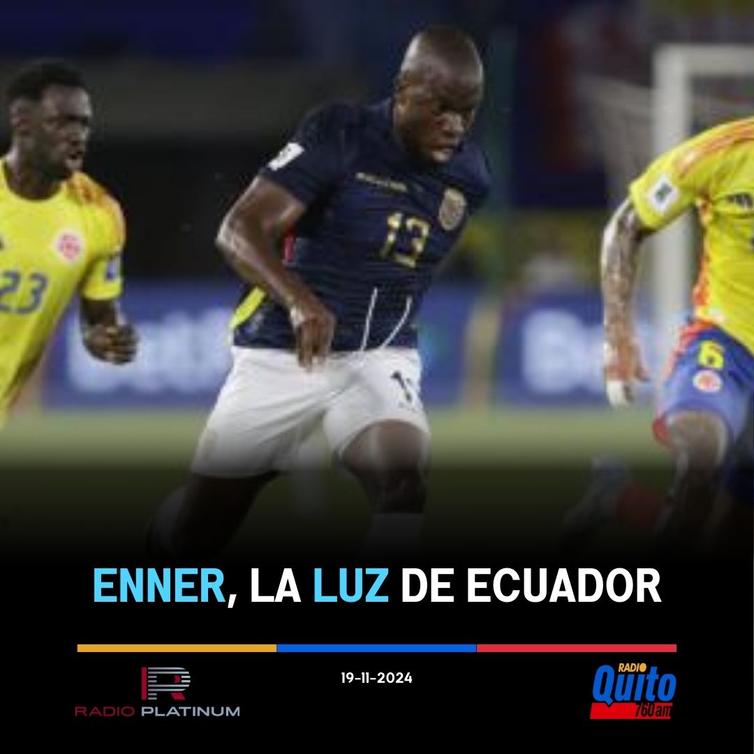 radioquitoec's tweet photo. #ESPERANZA. #Ecuador no tiene luz, pero su corazón brilla, no se apaga. La valentía del goleador #EnnerValencia es la de millones de #ecuatorianos que no bajan los brazos ante las adversidades. Este martes marcó el gol de la victoria en #Colombia. @jcvanegas https://t.co/ndhrcoFR7X