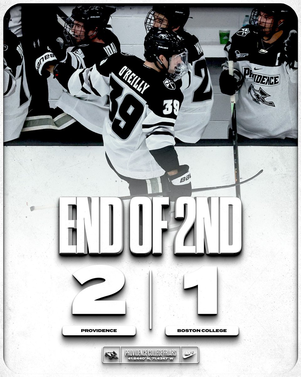 FriarsHockey's tweet photo. Levens and O'Reilly with the goals and we take a 2-1 lead into the third!

#GoFriars https://t.co/gnbHATehLM