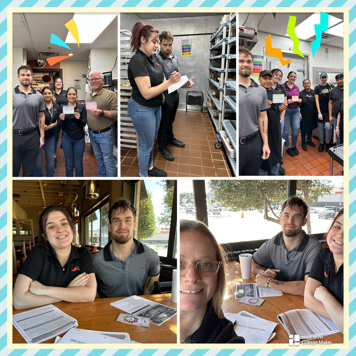 sarahjunco's tweet photo. Great day executing a Culinary Excellence day at Chilis Carrollton followed by a Brand Standard walk at Chili’s Grapevine Mills with MID’s Ashleigh and Noah. These two are going to be great additions to the Wherry Area! #ChilisJustinRd @wherry_lisa @Chilis https://t.co/uTHwtzm9QI